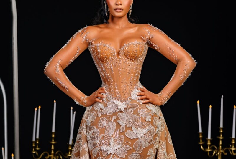 Osas Ighodaro Looked Every Bit the Bride in This Veekee James Gown for A Mama Deola Wedding Story Premiere