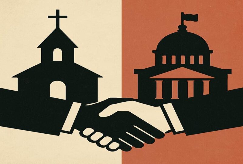 The church can work with government without working for government