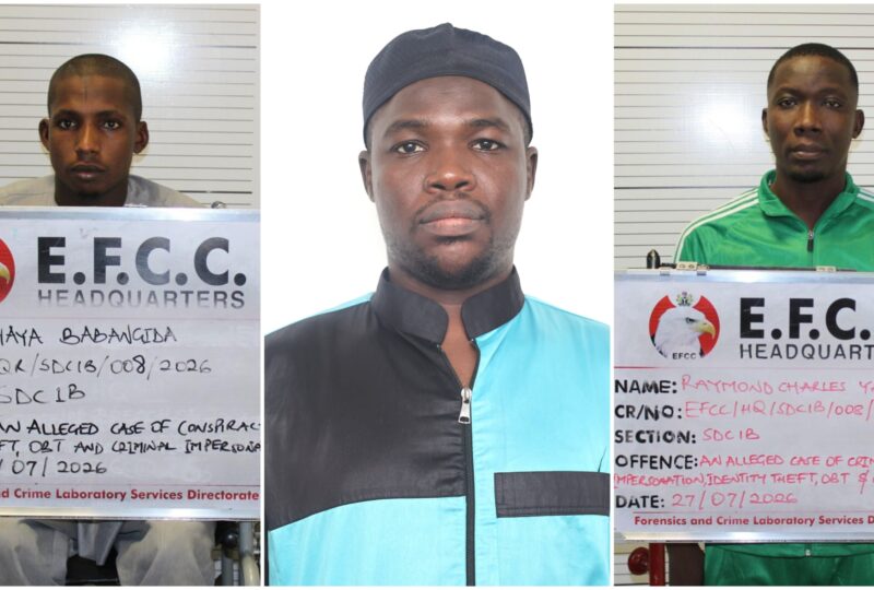 EFCC arraigns three for allegedly impersonating Tunde Ednut, ₦18.2 million fraud in Abuja