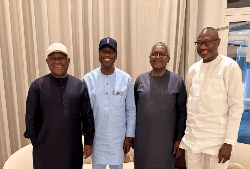 Otedola hosts Dangote, BUA boss Rabiu to dinner for Lagos APC governorship candidate Hamzat