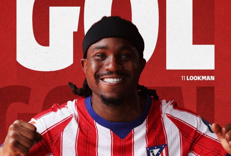 UCL Roundup: Lookman scores as Atletico beat Man United, Osimhen falls to Barca